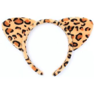 Aliceband With Leopard Print Ears (1.5cm Wide)