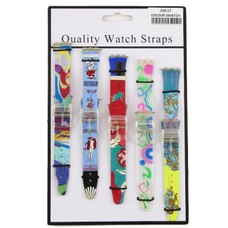 Allure Leather Watch Straps - Bright Asst. - 16mm
