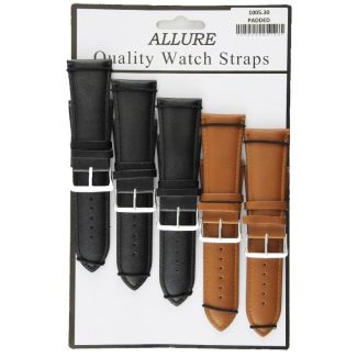 Allure Premium Padded Leather Watch Straps - Asst. 30mm