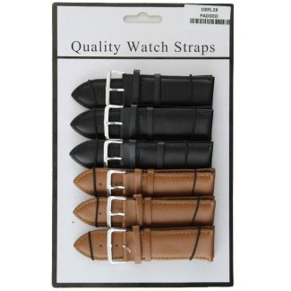 Allure Premium Padded Leather Watch Straps - Asst 28mm