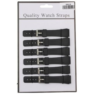 Allure Silicone Watch Straps - Black - 20mm