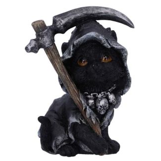 Amara Black Grim Reaper Feline Cat Figurine 10.2cm