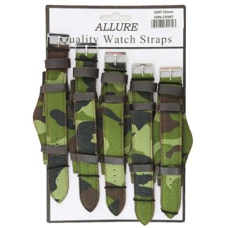 Allure Military Camo Watch Straps Grey - 22mm