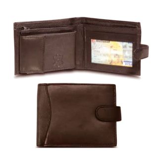 Leather Bifold RFID Wallet With Stud Closure 