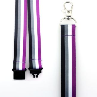 Wholesale Asexual Colours Design Lanyard with Lobster Claw Closure