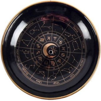 Astrology Wheel Ceramic Incense Holder
