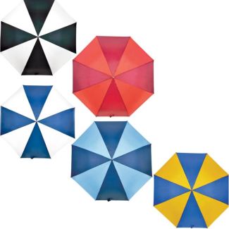 Twin Coloured Wind Resistant Golf Umbrella With Straight Handle - Assorted 