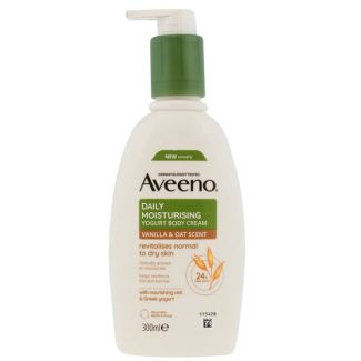Aveeno Daily Moisturising Yoghurt Body Cream-Vanilla and Oat Scented (300ml)