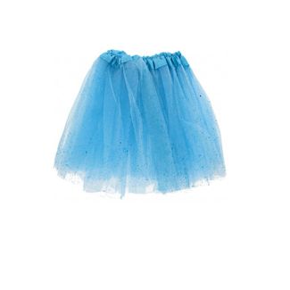 Baby Blue Glitter & Sequin Children's 3-Layer Tutu Skirt