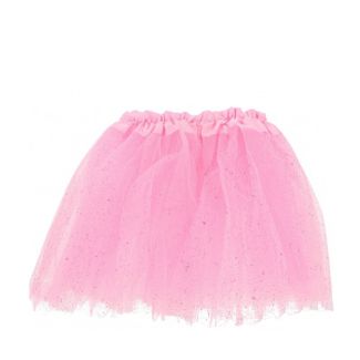 Wholesale Baby Pink Glitter & Sequin Children's 3-Layer Tutu Skirt