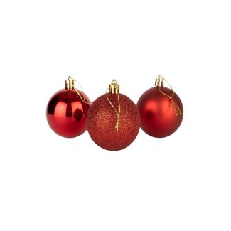 Wholesale Christmas Baubles Set- Red (12pcs)