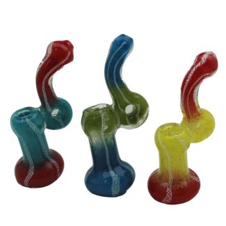 Wholesale Half Baked "Awakening" Bubbler W-Pipe - Asst. Colours (6 Inch)