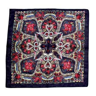 Wholesale Vintage Print Bandana - Navy