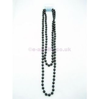 Plastic Beaded Necklaces (Black) 