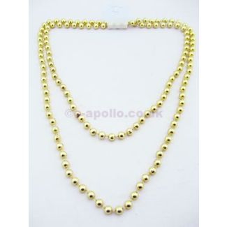 Plastic Beaded Necklaces (Gold)