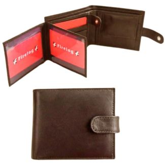 Men's Genuine Basic RFID Wallet- Dark Brown 