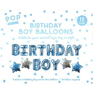 Birthday Boy Foil Balloon Decoration Set