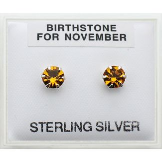Birthstone Studs Earrings- November 5mm