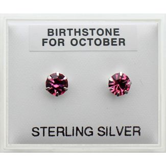 Birthstone Studs Earrings- October 5mm