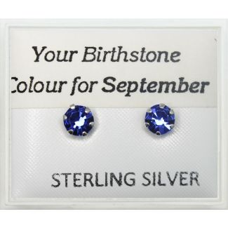 Birthstone Studs Earrings- September 5mm