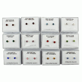 Wholesale Birthstone Studs Earrings