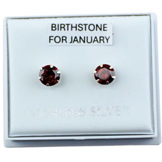 Birthstone Studs Earrings- January 5mm