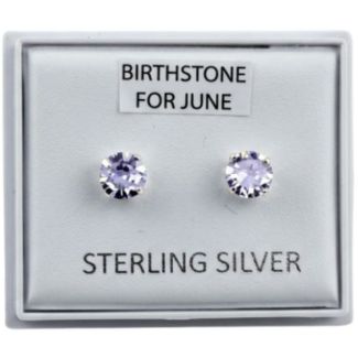 Birthstone Studs Earrings- June 5 mm