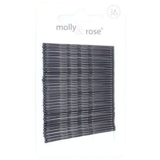 Black 45mm Kirby Hair Grips - Pack of 36