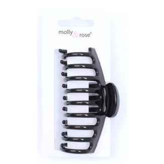 Black Plastic Sausage Hair Clamps - 9cm