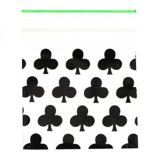 Wholesale Zipper Grip Seal Printed Resealable Bags - Black Plum Flower (30x30mm)