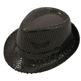 Sequin Trilby - Black 