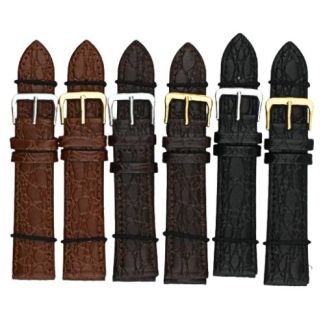 Allure Crocodile Grain Leather Watch Straps - Asst. - 20mm