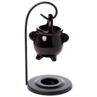 Black Cauldron Hanging Oil Burner with Stand