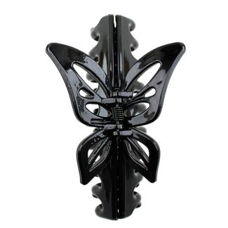 Black Butterfly Plastic Hair Clamps - 12cm