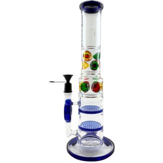 Honeycomb Glass Waterpipe (14.5 inch) - Assorted