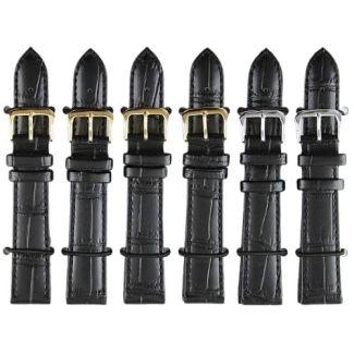 Croc Grain Straps-Black Asstd. Buckles-18mm