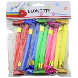 Colourful Party Blowouts – Pack of 10 Assorted Colours