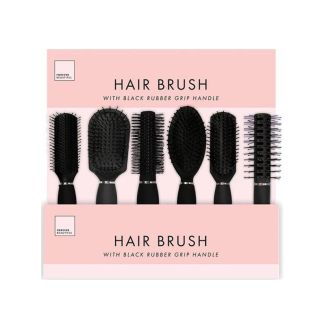 Black Hair Brush In A Box - (24 Pieces Set) 