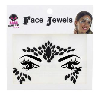 Wholesale Crystal Stone Face Jewels - Jet Black