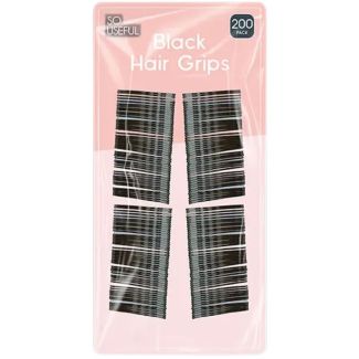 Black Metal Hair Grips for Everyday Hair Styling (4.5cm)