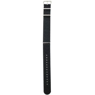 Black NATO Replacement Nylon Watch Strap - 20mm