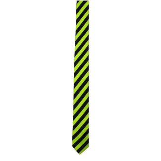 Black & Neon Green Stripe Tie