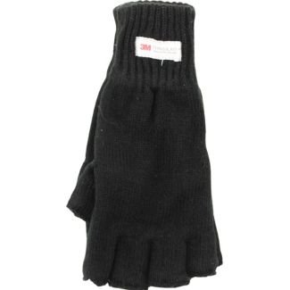 Black Thinsulate Fingerless Gloves - Assorted Sizes