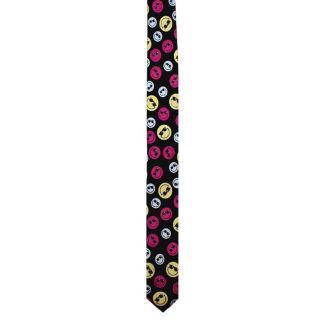 Black Tie With Assorted Colour Smiley Faces