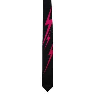 Black Tie with Pink Lightnings