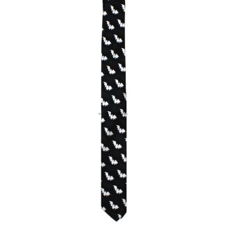 Black & White Bat Design Tie 