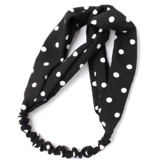 Black & White Polka Dot Knot Bandeau - Assorted