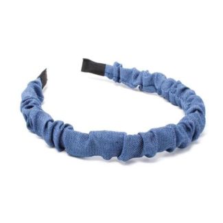 Blue Ruched Denim Aliceband