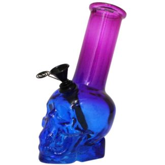 D&K "Skull Design" Glass Waterpipe (5.5 inch) - Assorted Colours