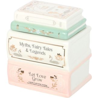 Book Stack Ceramic Oil Burner and Wax Warmer